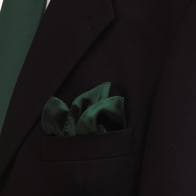 Hunter Green Silk Pocket Square