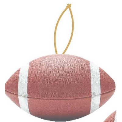 Football Ornament w/ Clear Mirrored Back (8 Square Inch)