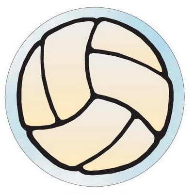 Volleyball Metal Round Photo Magnet (2.5" Diameter)