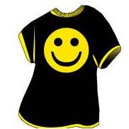 Smiley Face T-Shirt Lapel Pin