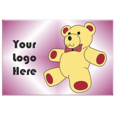 Teddy Bear Rectangle Metal Photo Magnet (2"x3")