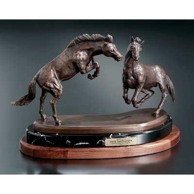 Fighting Stallions Sculpture