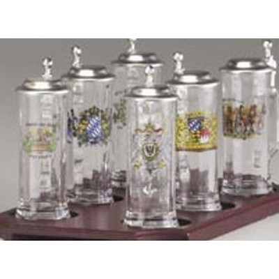 Miniature Steins w/Wooden Bases (Set of 6)