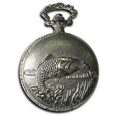 Pocket Watch w/Chain - Fishing