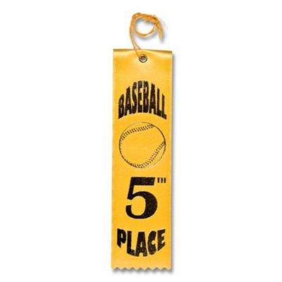 2"x8" 5th Place Stock Baseball Carded Event Ribbon