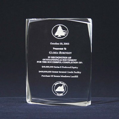 Faceted Rectangle Award (5 1/4"x9")