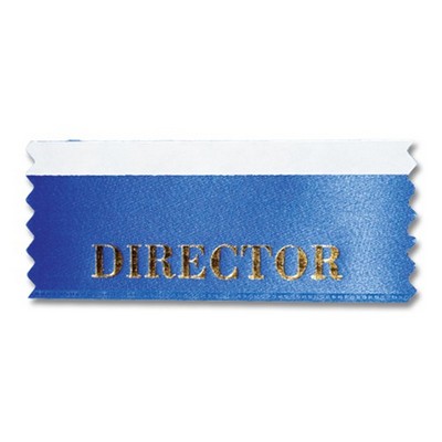 1-5/8"x4" Horizontal Stock Title Ribbon W/ Tape (Director)