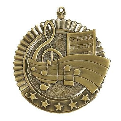 Medal, "Music" Star - 2 3/4" Dia