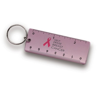 Breast Cancer Awareness Inches & Centimeters Key Tag