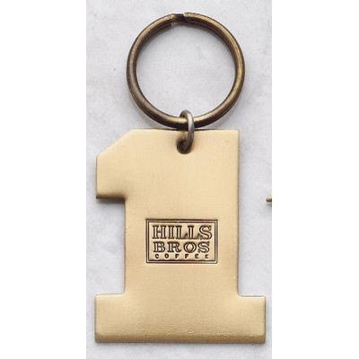 #1 Shape Silk Screened Key Tag