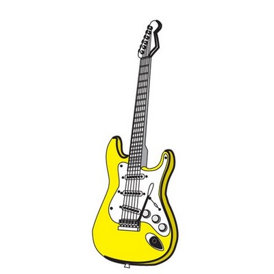 Electric Guitar Promotional Magnet w/ Strip Magnet (10 Square Inch)