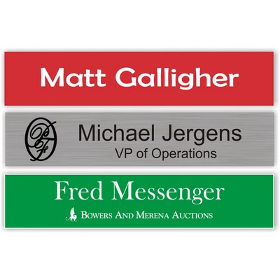 Engraved 2" x 8" Plastic Name Plate