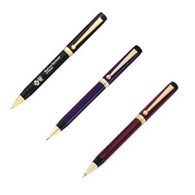 New York Ballpoint Pen w/ Black & Gold Trim