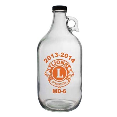 ½-Gallon Clear Glass Growler Jug