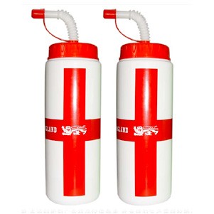 Sport Water Bottle w/ Built In Straw