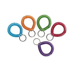 Coil Wristband Keychain w/ Split Ring