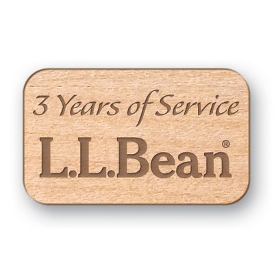 Rectangle Wood Lapel Pins (0.75"x1.25")