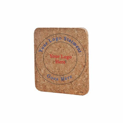 Square Cork Coasters (Set of 4)