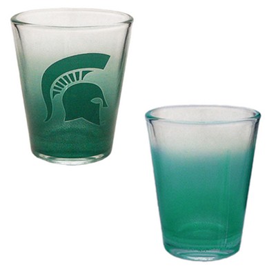 1.5 Oz. Hunter Green/Clear Shot Glass - Dishwasher Resistant - Precision Spot Color