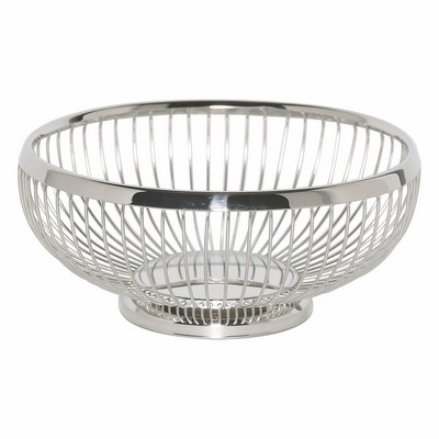 7'' Round Polished Standard Wire Basket