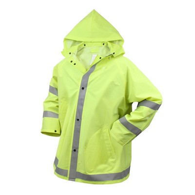 Safety Green Reflective Rain Jacket (2XL to 3XL)