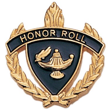 1" Enameled Honor Roll Scholastic Award Pin