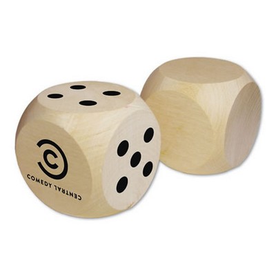 Jumbo 2.5" Custom Round Corner Wooden Dice