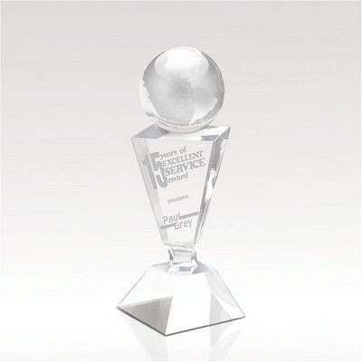 Intrigue Globe Crystal Award 10"