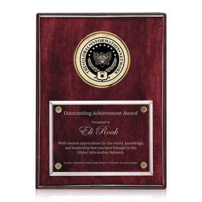 Jansenn Plaque - Rosewood/Gold 9"x12"