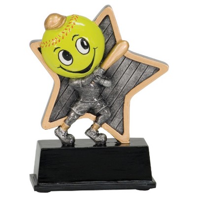 Softball Little Pals Resin Award - 5" Tall