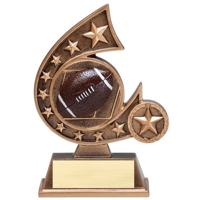 Comet Series Resin Football Award - 5 3/4" Tall