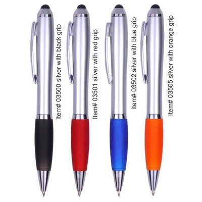 Asteroid Series Stylus Pen - Silver w/Orange Grip