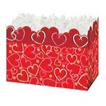 Large Layered Hearts Theme Gift Basket Box