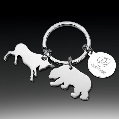 Bull and Bear Keychain