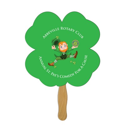 Clover Hand Fan Full Color (1 Side)