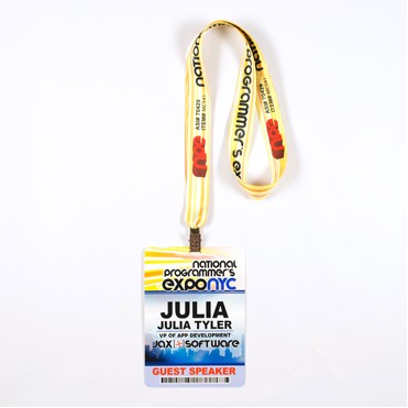 1" Dye Sublimated Lanyard w/ Bulldog Clip