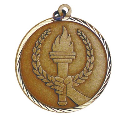 Sunray Medals, Torch, Braided Design - 1-1/4" Diameter