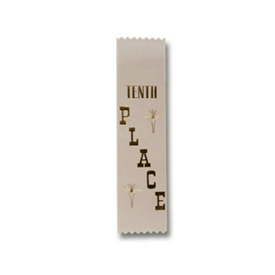 2"x8" 10th Place Stock Lapel Award Ribbon