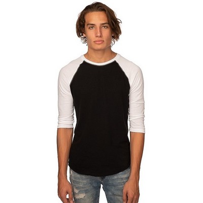 Unisex 3/4 Sleeve Triblend Raglan Jersey Shirt