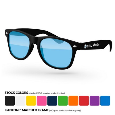 Retro Tinted Glasses w/ 1 Color Temple Imprint