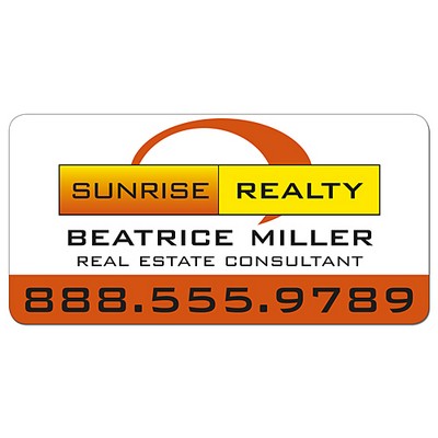 Real Estate Magnetic Car Signs - 24x12 Round Corners