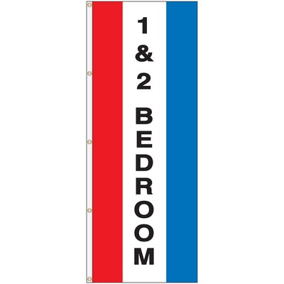 8' x 3' Vertical Tri-Color Message Flag