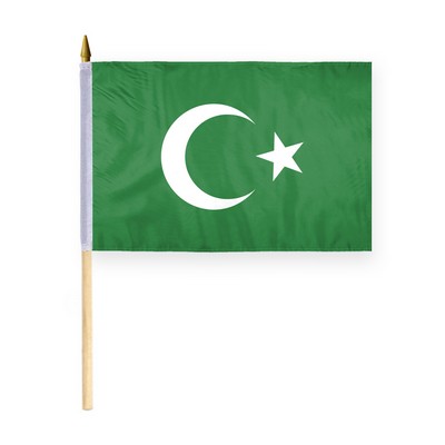 Islamic Stick Flags 12x18 inch