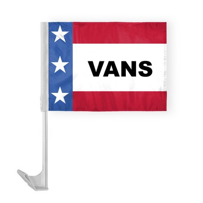 Patriotic Vans Car Flags 12x16 inch