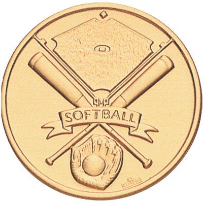 2" Softball Stamped Medallion Insert Disc