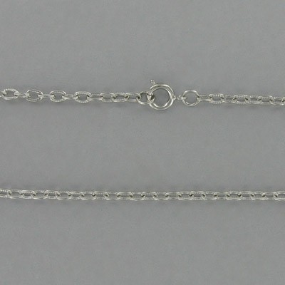 24" Silver Cable Chain