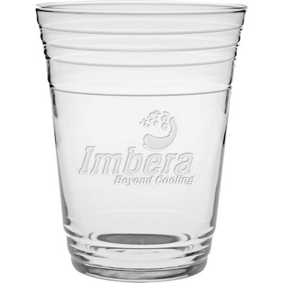 16 Oz. Glass Fill Up Cup - Etched