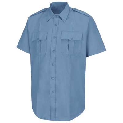 Horace Small - New Dimension Stretch Poplin Short Sleeve Light Blue Shirt