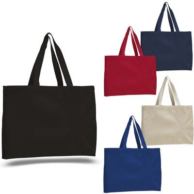 12oz Large Canvas Gusset Tote W/4" Gusset