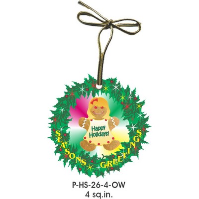 Gingerbread Girl Promotional Wreath Ornament (4 Square Inch)